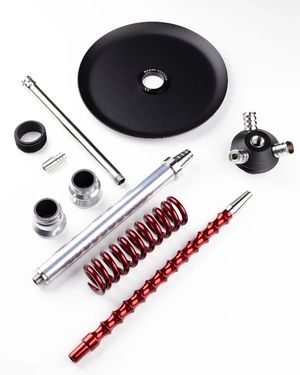 Шахта для кальяна Coilover Mini BASE Хром/Красный лак