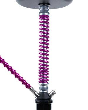 Шахта для кальяна Coilover Big BASE Хром/Розовый лак