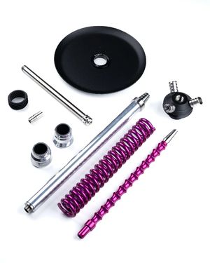 Шахта для кальяна Coilover Big BASE Хром/Розовый лак