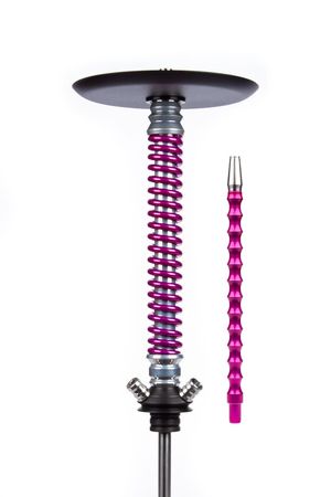Шахта для кальяна Coilover Big BASE Хром/Розовый лак
