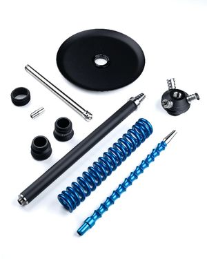 Шахта для кальяна Coilover Big BASE Черный мат/Голубой лак