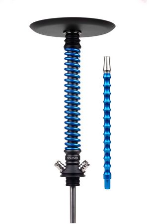 Шахта для кальяна Coilover Big BASE Черный мат/Голубой лак