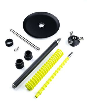 Шахта для кальяна Coilover Big BASE Черный мат/Желтый флюр
