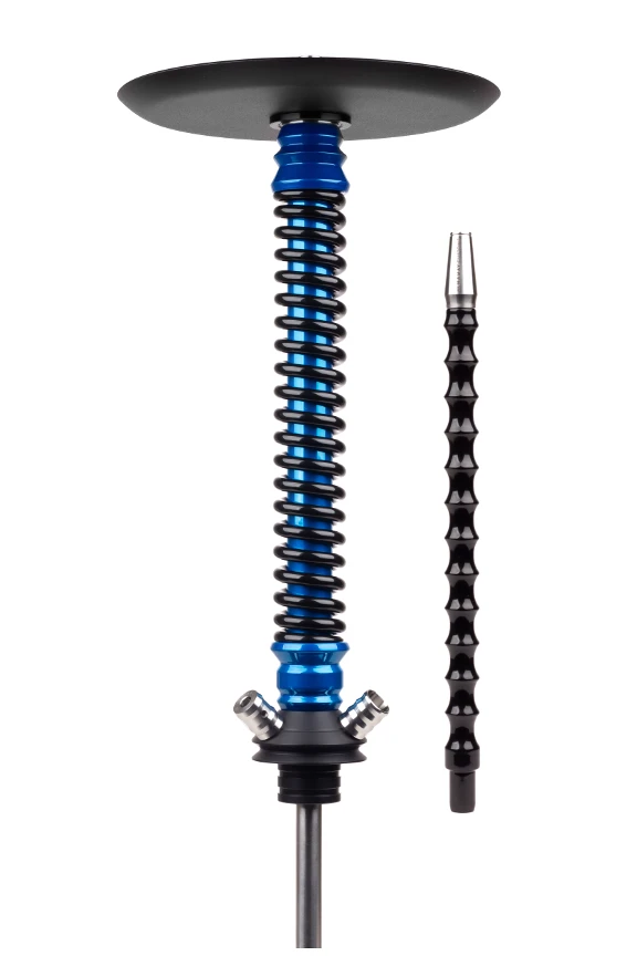 Шахта для кальяна Coilover Big BASE Голубой лак/Черный глянец
