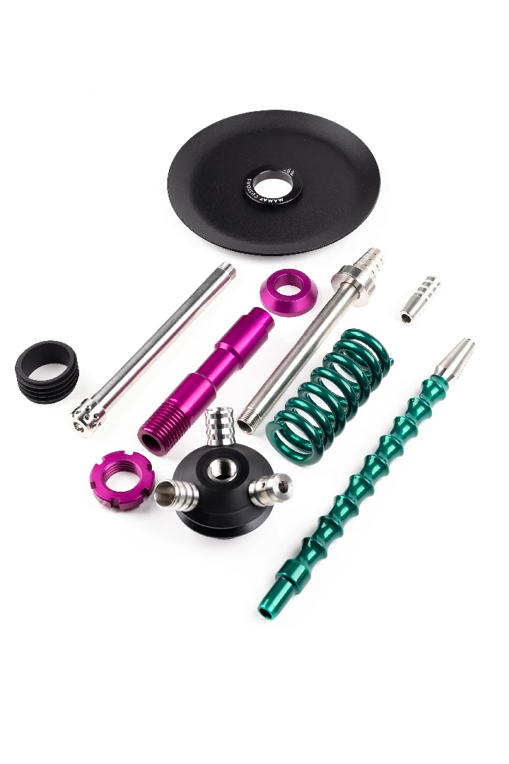 Шахта для кальяна Coilover Micro ANOD Purple/Зеленый лак