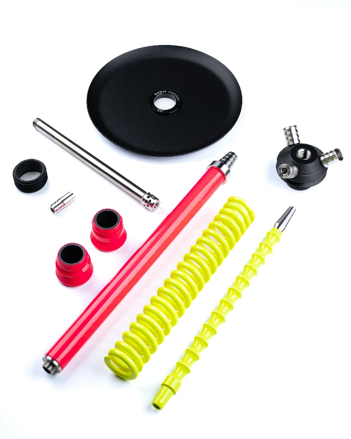Шахта для кальяна Coilover Big BASE Розовый флюр/Желтый Флюр