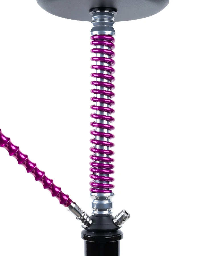 Шахта для кальяна Coilover Big BASE Хром/Розовый лак