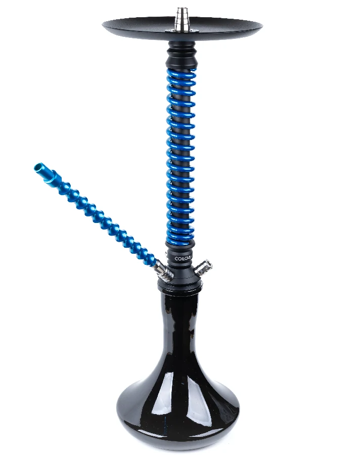 Шахта для кальяна Coilover Big BASE Черный мат/Голубой лак