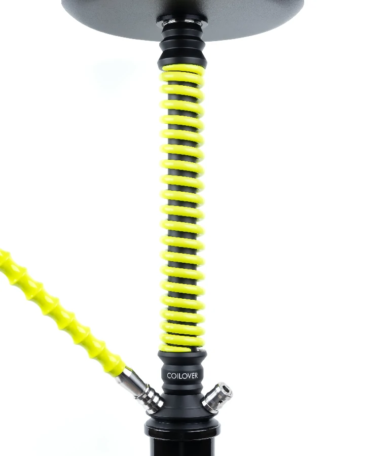 Шахта для кальяна Coilover Big BASE Черный мат/Желтый флюр