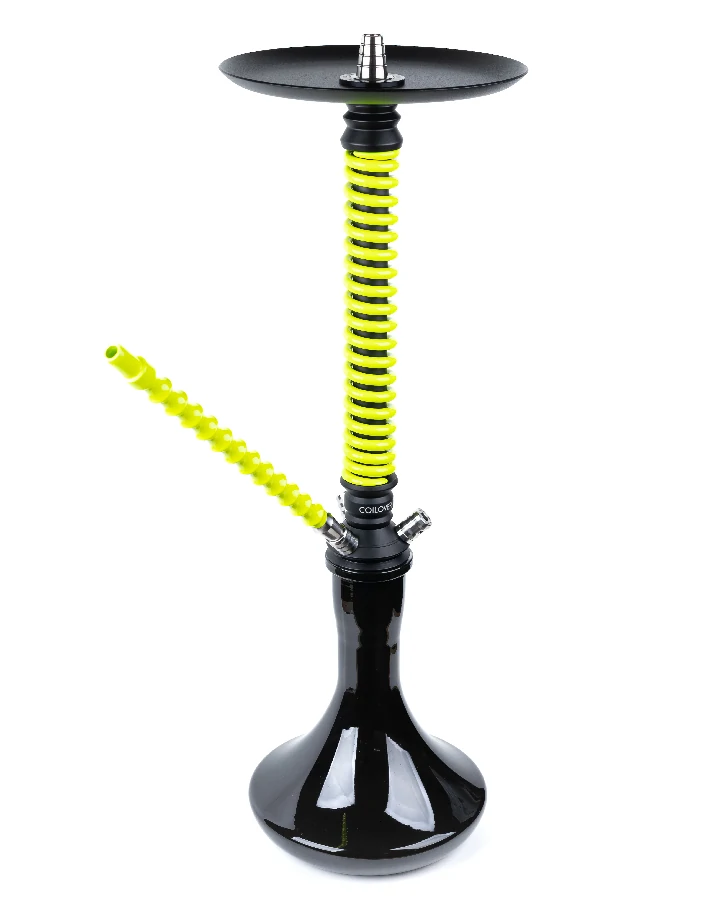 Шахта для кальяна Coilover Big BASE Черный мат/Желтый флюр