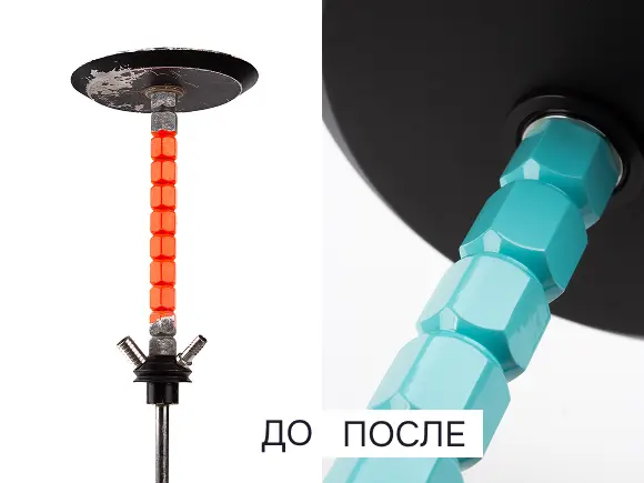 Реставрация кальяна Mamay Customs до и после